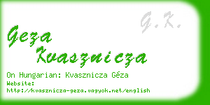 geza kvasznicza business card